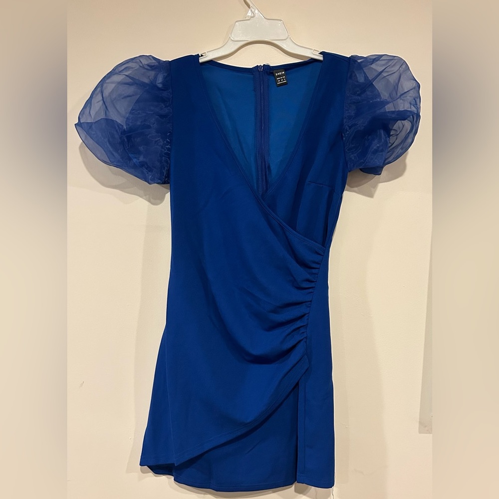 Shein Puff Sleeve with Slit Dress